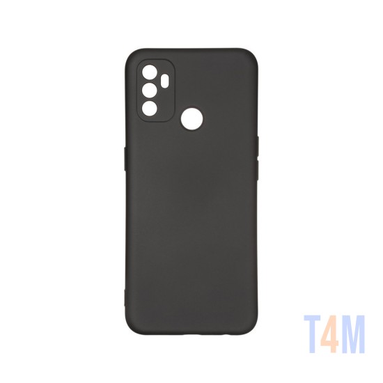 Silicone Case with Camera Shield for Oppo A53 Black